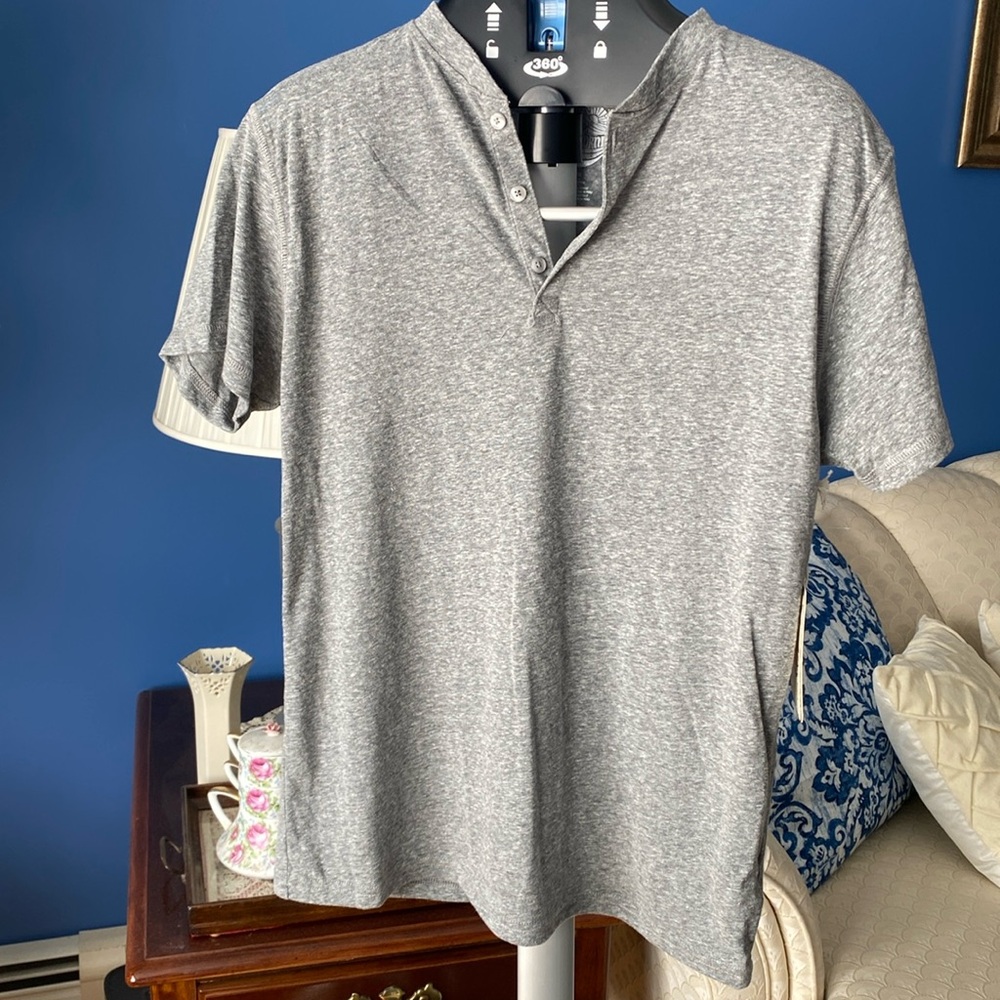 Grey Heathered Henley